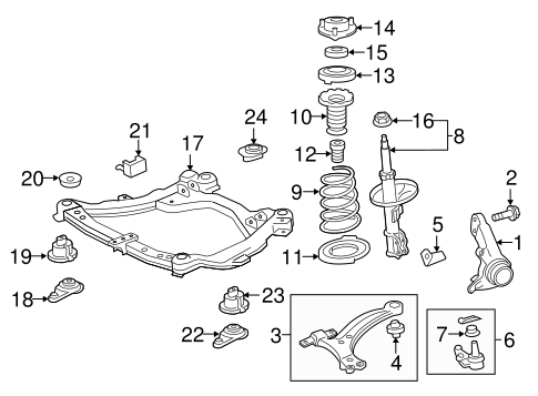 FRONT SUSPENSION/SUSPENSION COMPONENTS for 2016 Toyota Camry #1