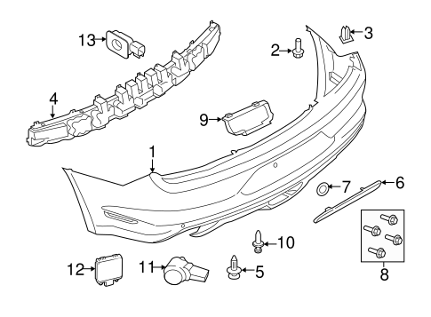Mustang BUMPER & COMPONENTS - REAR 2