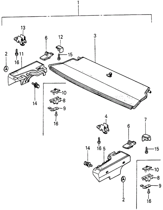 INTERIOR / BUMPER/REAR SHELF for 1981 Honda CIVIC HATCHBACK #1