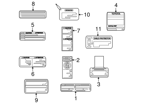 BODY/LABELS for 2010 Toyota Matrix #1