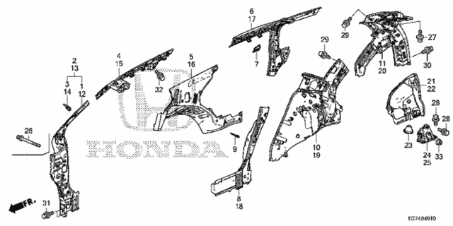 Inner Panel for 2017 Honda Pilot #0