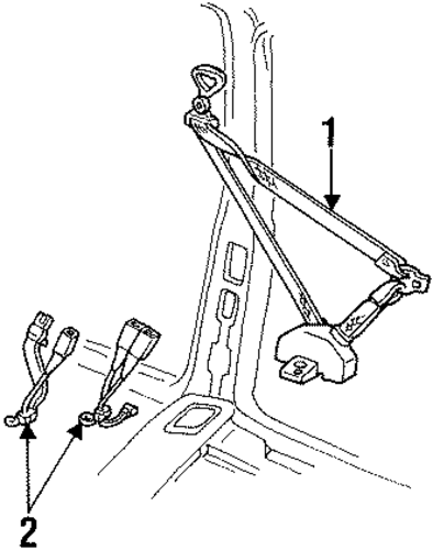 K2500 Pickup FRONT SEAT BELTS