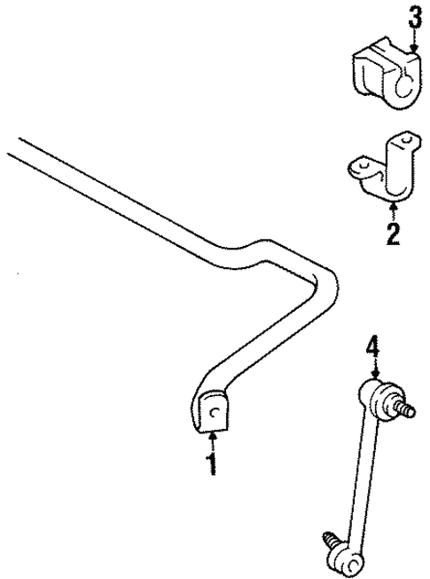 Front Suspension/Stabilizer Bar & Components for 1995 Toyota Previa #1