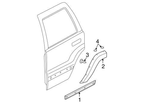 Commander EXTERIOR TRIM - REAR DOOR