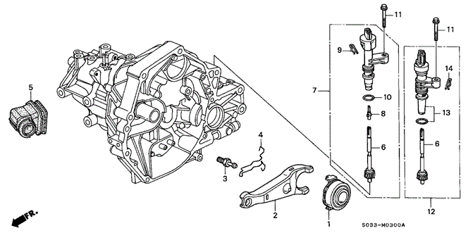 TRANSMISSION - MANUAL/MT CLUTCH RELEASE for 2000 Honda CIVIC HATCHBACK #1