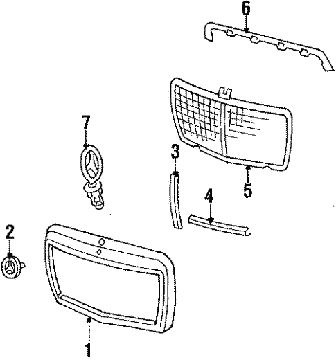 Grille & Components for 1987 Mercedes-Benz 260 E #0