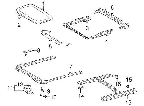 BODY/SUNROOF for 1999 Toyota Solara #1