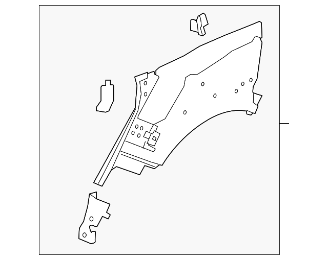 T2H4590 Деталь INNER QTR PANEL, RIGHT