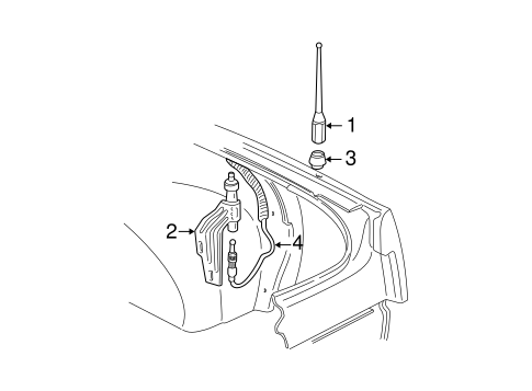 Antenna & Radio for 1997 Chevrolet Malibu #0
