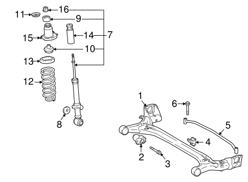 REAR SUSPENSION/REAR SUSPENSION for 2009 Toyota Corolla #3