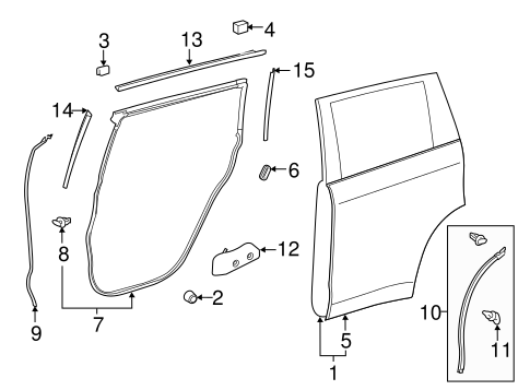 BODY/DOOR & COMPONENTS for 2016 Toyota Highlander #2