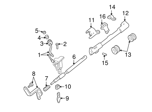 Steering/Transmission Shift Tube for 2005 Ford Ranger #1