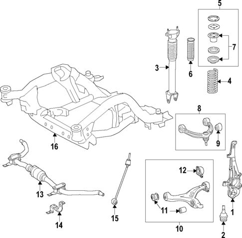 Front Suspension for 2019 Mercedes-Benz GLE 400 #0