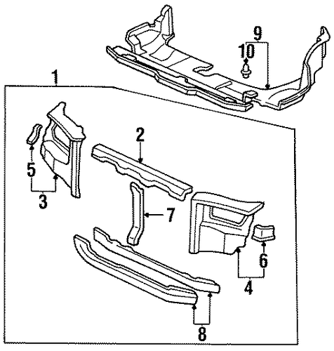 OEM Honda 60431-SX0-A00ZZ - Upper Tie Bar OEM Honda 60431-SX0-A00ZZ - Upper Tie Bar