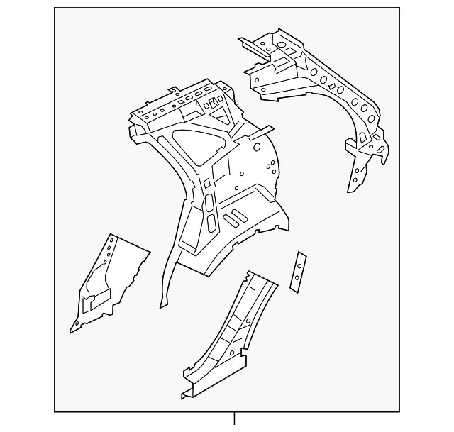 EJ7Z-7810128-A Деталь INNER QTR PANEL, RIGHT