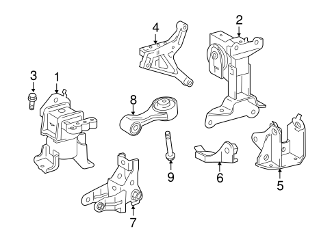 ENGINE/ENGINE & TRANS MOUNTING for 2012 Scion iQ #1