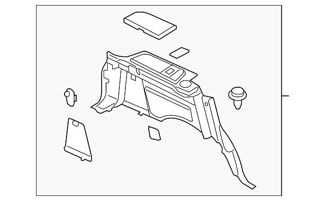 LR017974 Деталь QTR TRIM PANEL, LEFT