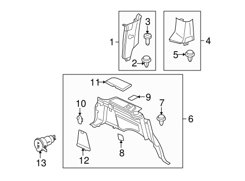 LR3 INTERIOR TRIM - QUARTER PANELS