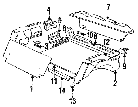 Interior Trim - Rear Body for 1994 BMW 325is #0