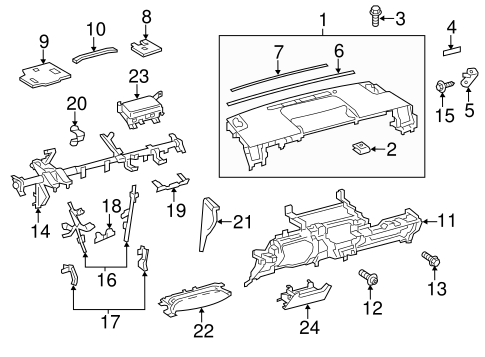 BODY/INSTRUMENT PANEL for 2015 Toyota Prius V #1