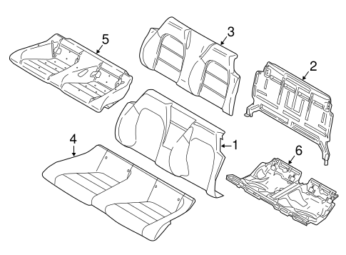 Mustang REAR SEAT COMPONENTS 2