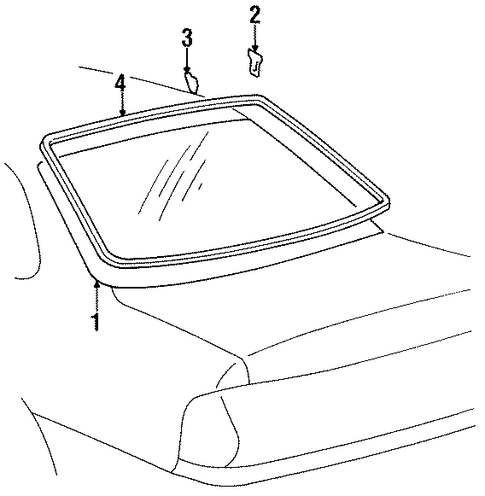 BODY/GLASS & HARDWARE - BACK for 1999 Toyota Avalon #1