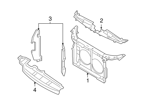 Radiator Support for 2005 Mercury Montego #0