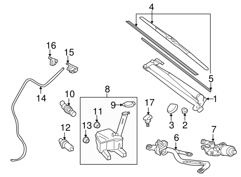 BODY/WIPER & WASHER COMPONENTS for 2016 Toyota Yaris #2