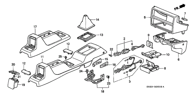 INTERIOR / BUMPER/CONSOLE for 1989 Honda CIVIC HATCHBACK #1