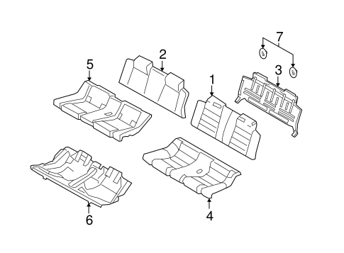 Body/Rear Seat Components for 2010 Ford Mustang #1