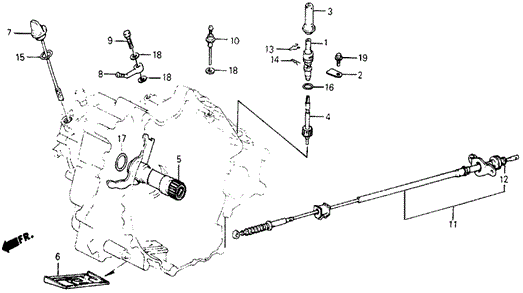 TRANSMISSION - AUTOMATIC/3AT STATOR SHAFT for 1985 Honda CIVIC 5-DOOR #1
