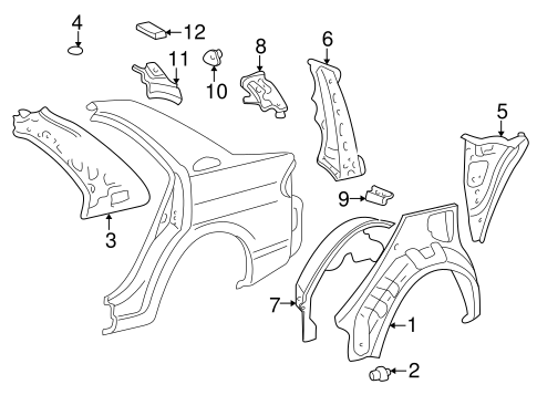 BODY/INNER STRUCTURE for 2002 Toyota Prius #1