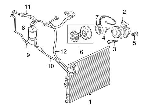 Grand Cherokee CONDENSER, COMPRESSOR & LINES