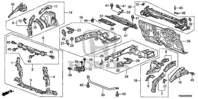 Bracket, R Front Bumper Extension Bracket, R Front Bumper Extension