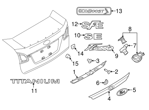 Body/Exterior Trim - Trunk for 2017 Ford Fiesta #1