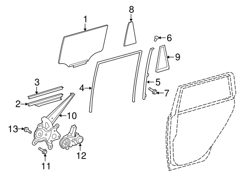 BODY/GLASS - REAR DOOR for 2014 Scion xB #1