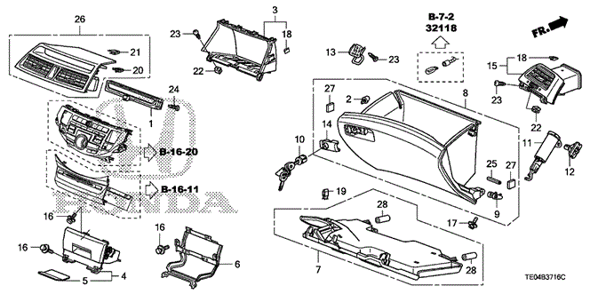 Interior/Bumper/Instrument Panel Garnish (Passenger Side) (Navi) for 2010 Honda ACCORD COUPE #1