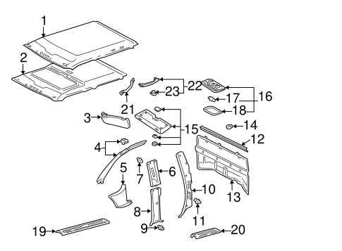BODY/INTERIOR TRIM - CAB for 2002 Toyota Tacoma #2