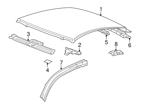 BODY/ROOF & COMPONENTS for 2001 Toyota Celica #2