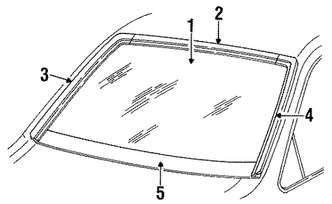 Mark VII GLASS - WINDSHIELD