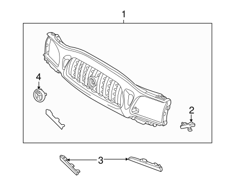 BODY/GRILLE & COMPONENTS for 2002 Toyota Tacoma #2