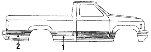 Ranger EXTERIOR TRIM - PICK UP BOX 2