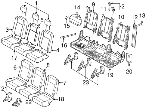 Body/Rear Seat for 2016 Ford Transit-150 #1
