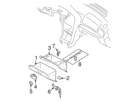 Glove Box for 2003 Subaru Legacy #0
