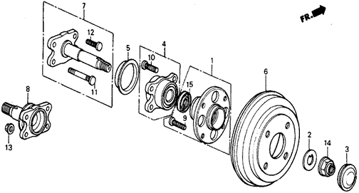 CHASSIS/REAR BRAKE DRUM for 1984 Honda CIVIC 5-DOOR #1