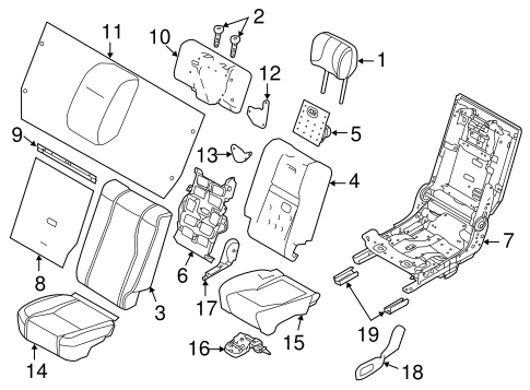Range Rover REAR SEAT COMPONENTS 3