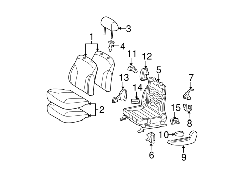 BODY/FRONT SEAT COMPONENTS for 2008 Toyota Yaris #3