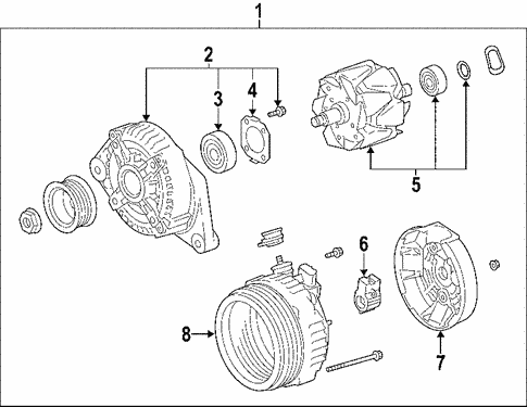 Alternator for 2007 Lexus IS250 #1
