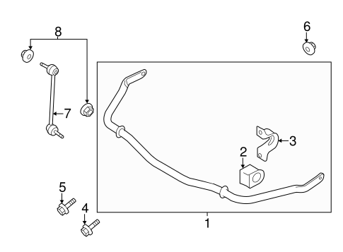 Front Suspension/Stabilizer Bar & Components for 2014 Ford Mustang #1