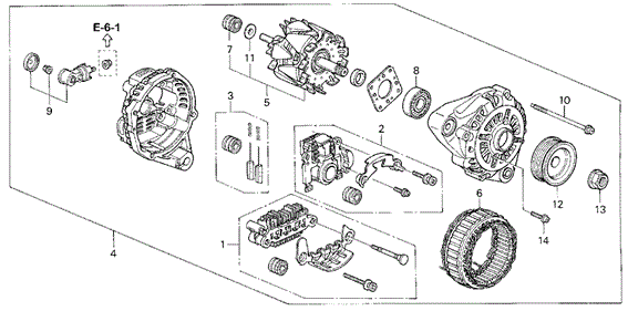 ENGINE/ALTERNATOR (MITSUBISHI) (V6) for 1997 Honda ACCORD SEDAN #1